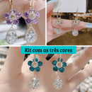 Brinco Flor de Cristal