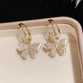 Brincos de borboleta com strass