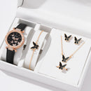Relógio Feminino Kit Luxo 6 Peças