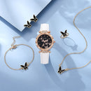 Relógio Feminino Kit Luxo 6 Peças